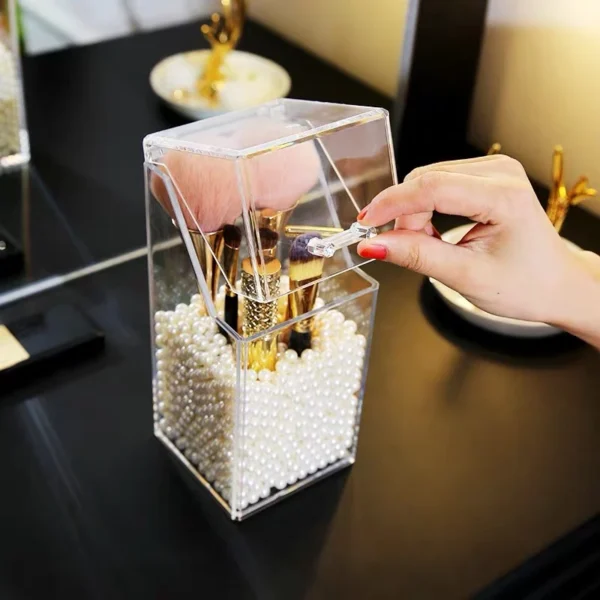 Acrylic Pearl Makeup Brush Organizer