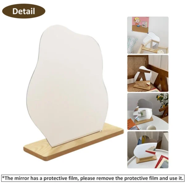 8d2fab3a8820df9a503201b1874c6e37 Korean Style Wooden Base Makeup Mirror