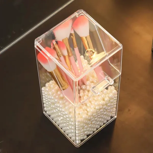 Acrylic Pearl Makeup Brush Organizer