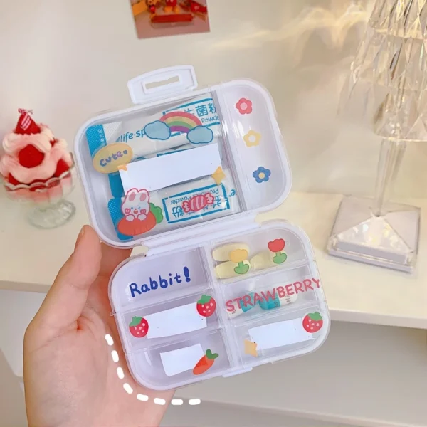 9d7d37c760404b4d663c57366ecc98fa Transparent Cute Lattice Mini Storage Box