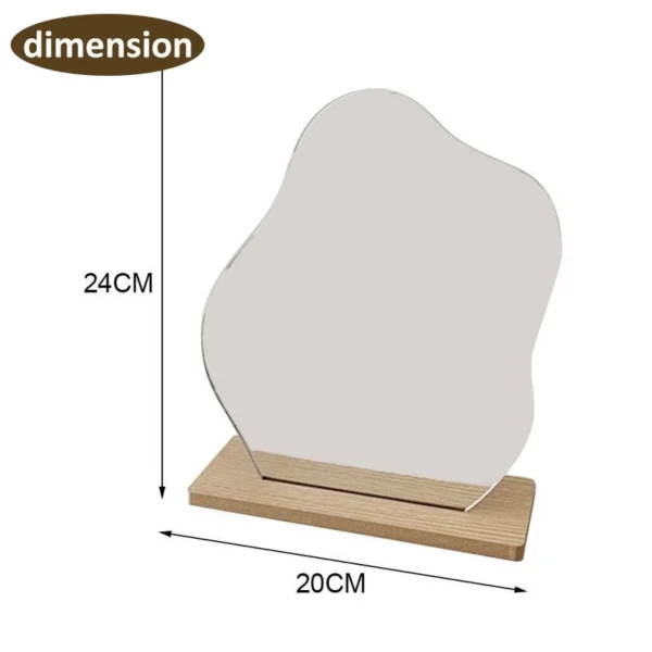 ccb604ee230a2eb2de58c77b532f728c Korean Style Wooden Base Makeup Mirror