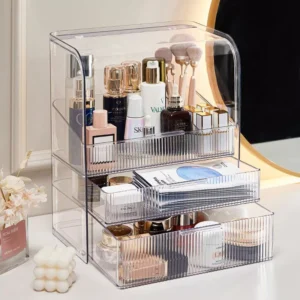 Transparent Three Layer Makeup Storage Box