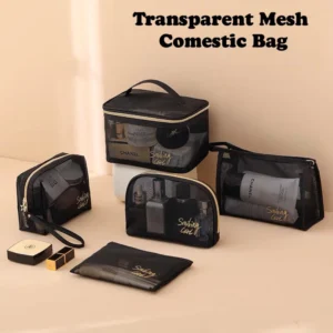 my-11134207-7qukx-lk513b8ju7161a Transparent Mesh Cosmetic Travel Bag 5pcs Set