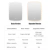 3 Color LED Touch Makeup Mirror