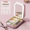 sg-11134201-7rd74-lx271ecknceibf Leather LED Makeup Bag with Mirror