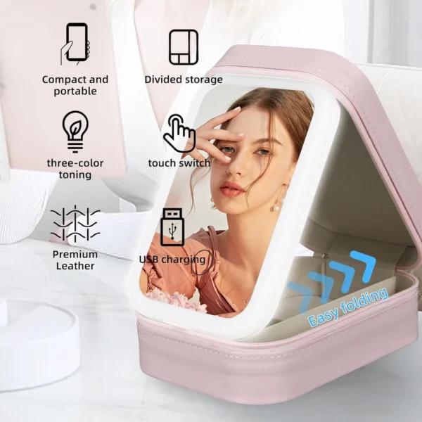 sg-11134201-7rdvc-m0adi08xapwz54 Leather LED Makeup Bag with Mirror
