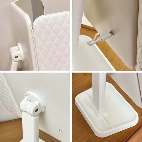 sg-11134201-821fv-mgz7crdi6lfu1e Trifold LED Makeup Mirror with Magnification