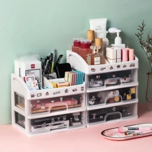 4 Layer Stackable Cosmetic Storage Drawer Box