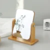 360 Rotating Wooden Makeup Mirror